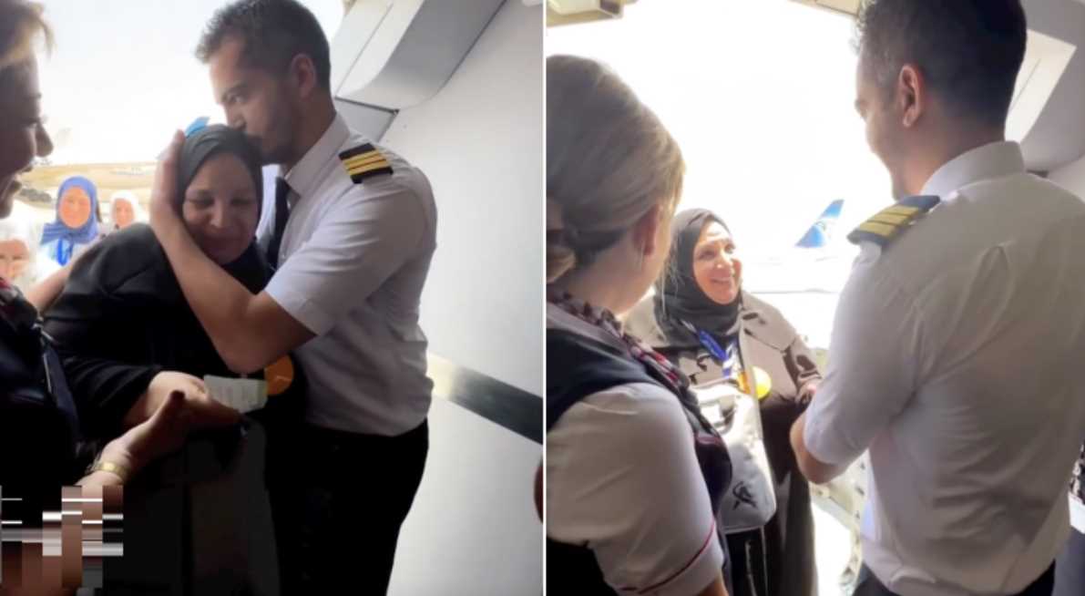 Anak Buat Kejutan Istimewa, Pandu Sendiri Kapal Terbang Bawa Ibu Tunai Haji 1
